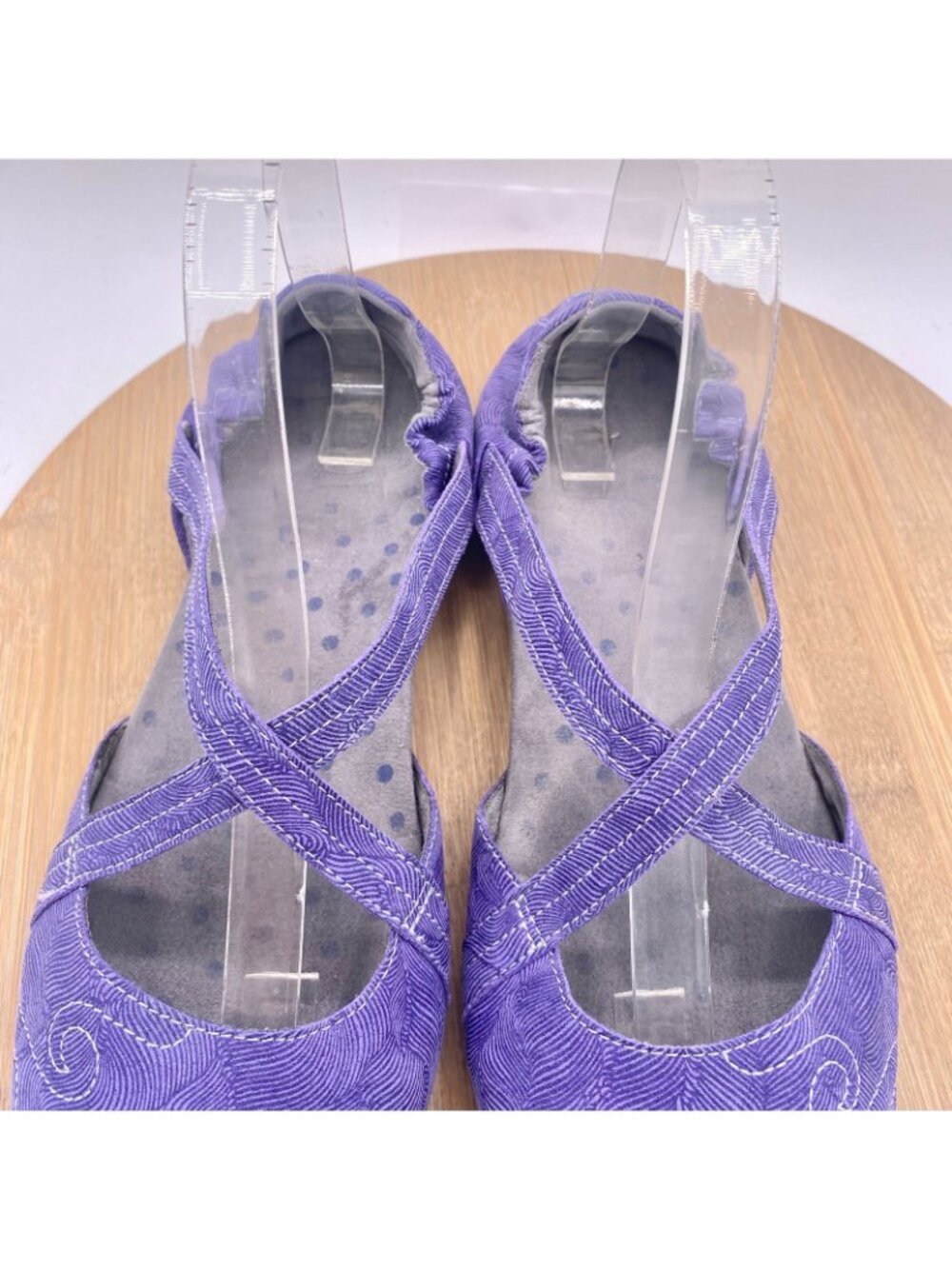Ahnu Shoes Womens 10 Purple Nylon Mary Jane Sporty Ballet Flats Outdoor - Picture 4 of 11